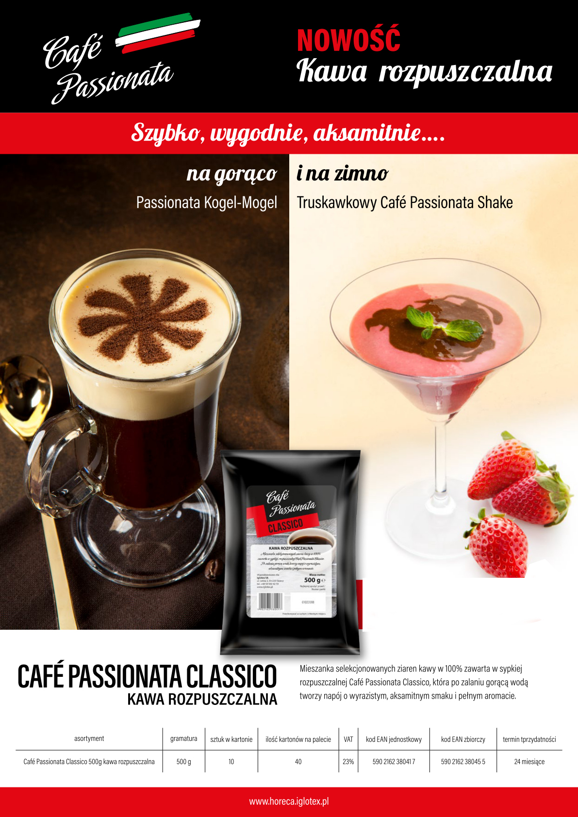 Nowości produktowe marek Café Passionata i Iglotex Professional