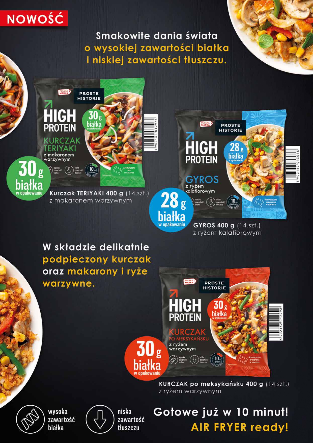 Innowacyjne produkty Proste Historie – dania HIGH PROTEIN i Pierogi PRO!