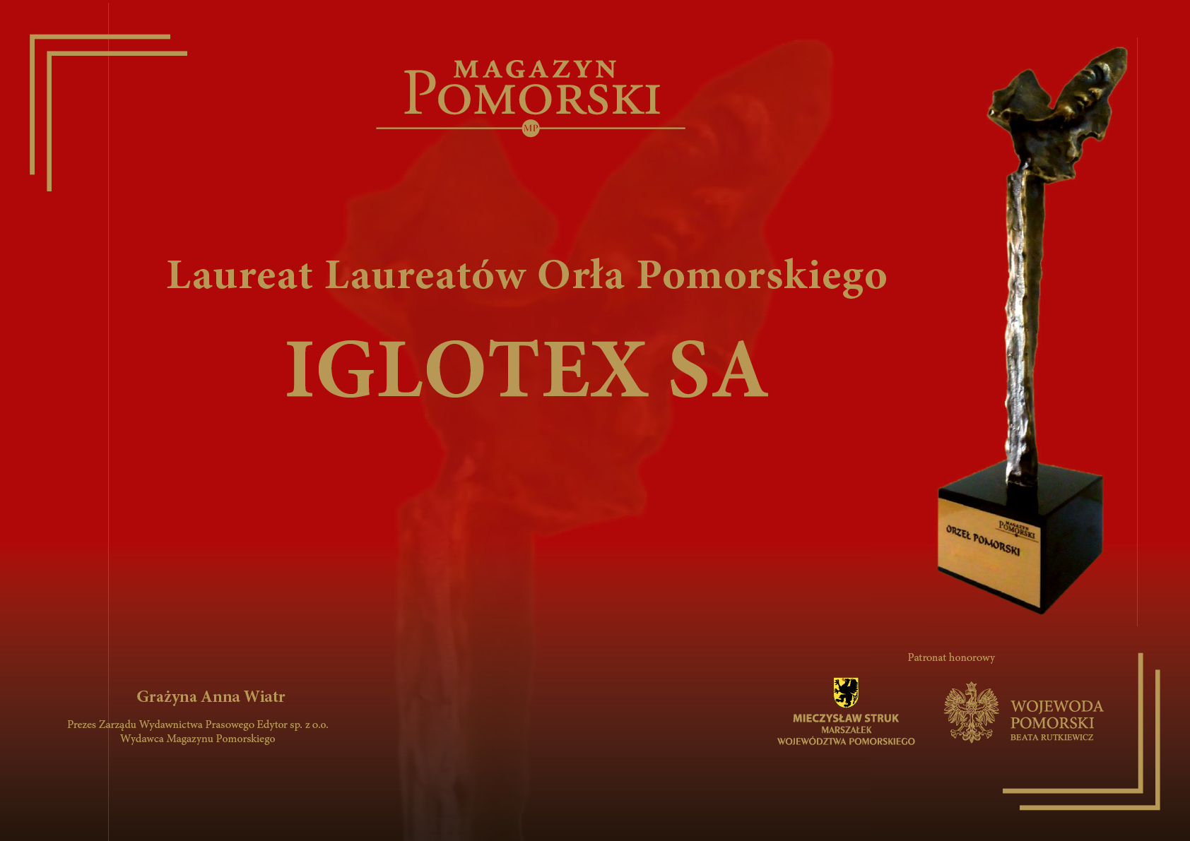 Iglotex „Laureatem Laureatów Orła Pomorskiego 2025”